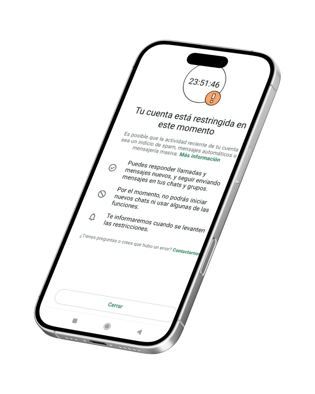 WhatsApp restringido